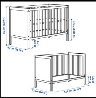 Cuna Ikea Sunbdvik Blanca