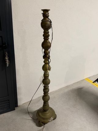 Pie de lámpara bronce macizo