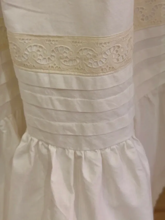 Enaguas huertana mujer blanco roto