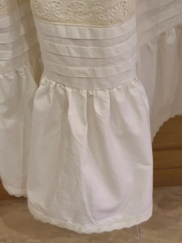 Enaguas huertana mujer blanco roto