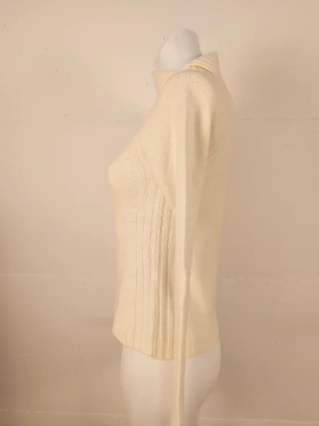 Pullover donna angora beige