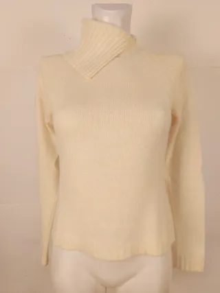 Pullover donna angora beige