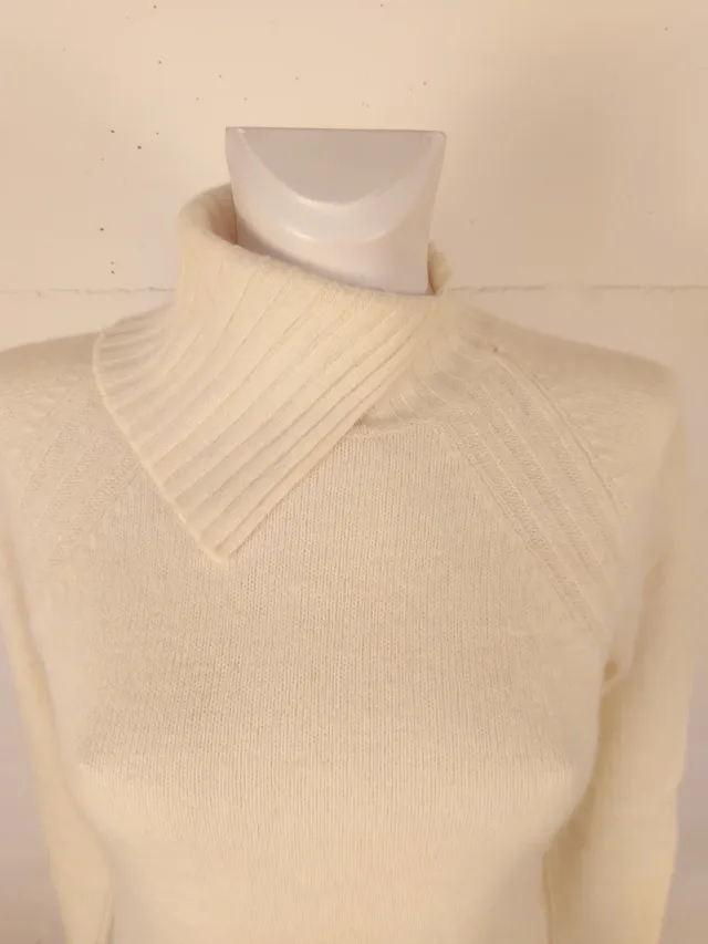 Pullover donna angora beige