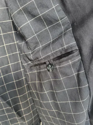 Chaqueta hombre negra y beige