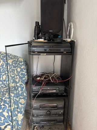 Mini impianto audio Samsung vintage con CD e giradischi