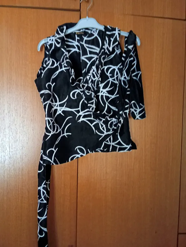 Camicia da festa senza maniche stampata