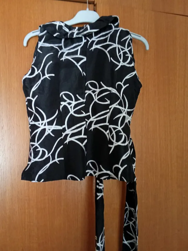 Camicia da festa senza maniche stampata