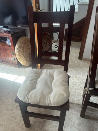 Mesa comedor y 6 sillas acacia