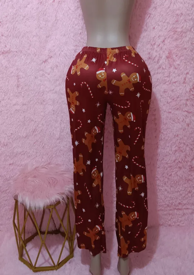 Pijama Navidad Muñeco Jengibre Gris y Rojo