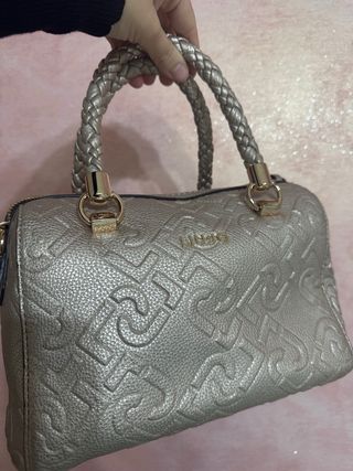 Borsa Liu Jo Oro con Logo Embossato