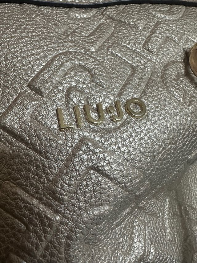 Borsa Liu Jo Oro con Logo Embossato