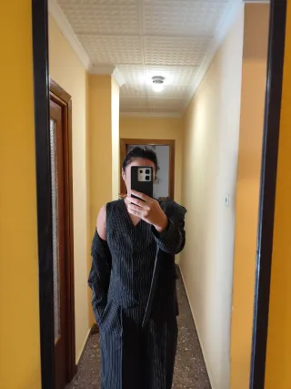 Traje rayas mujer 3 piezas