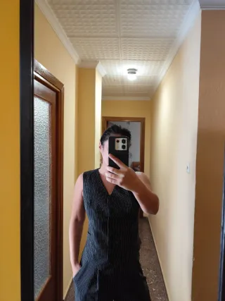 Traje rayas mujer 3 piezas