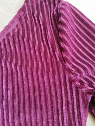 Top Asimétrico Shein Terciopelo