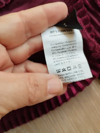 Top Asimétrico Shein Terciopelo