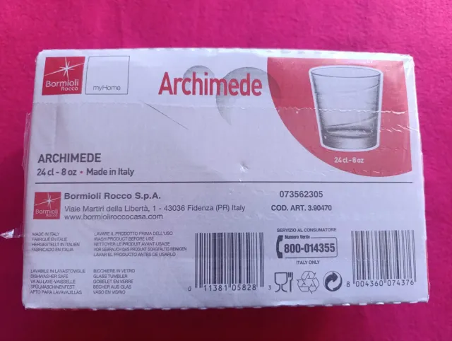 Bormioli Rocco Vasos Archimede 6 piezas