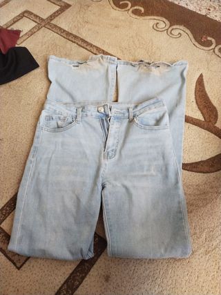 Pantalones campana tiro bajo