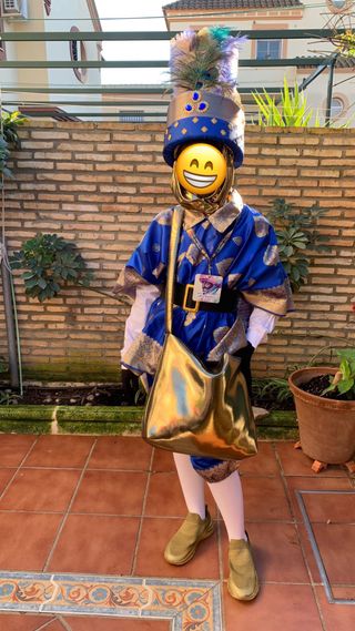 Disfraz Beduino Azul y Dorado Talla Única