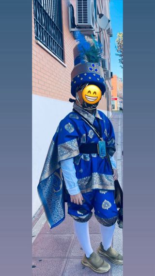 Disfraz Beduino Azul y Dorado Talla Única