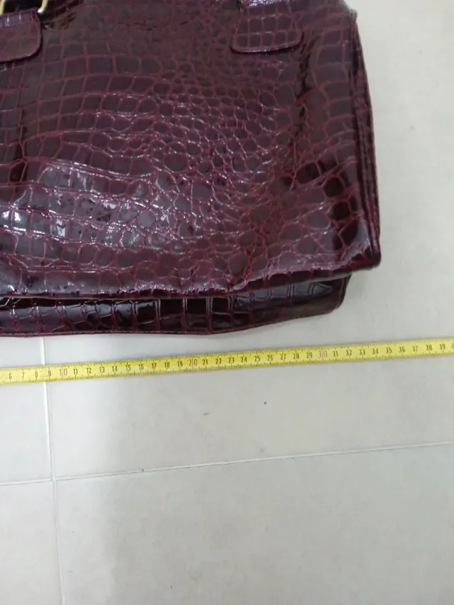 Bolso de mano mujer efecto piel con asas NUEVO