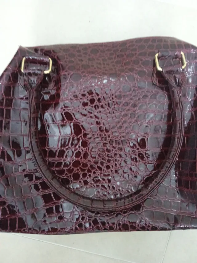 Bolso de mano mujer efecto piel con asas NUEVO