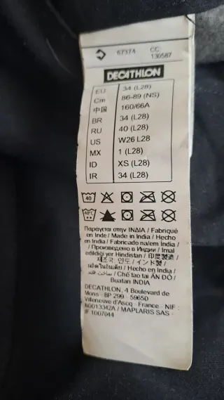 Pantalón térmico negro t. 34