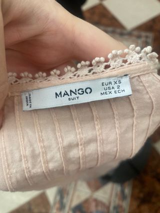 Blusa rosa manga larga