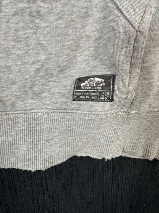 Sudadera Vans Gris Talla L Diseño Desgastado