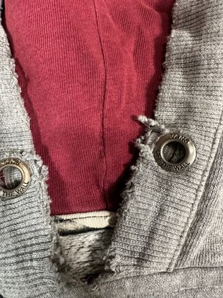 Sudadera Vans Gris Talla L Diseño Desgastado