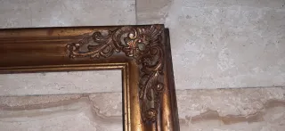 Cornice barocca intarsiata in legno