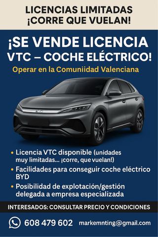 Licencia VTC C. Valenciana Coche Eléctrico