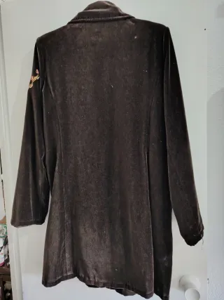 Abrigo Terciopelo Natura Bordado Talla L
