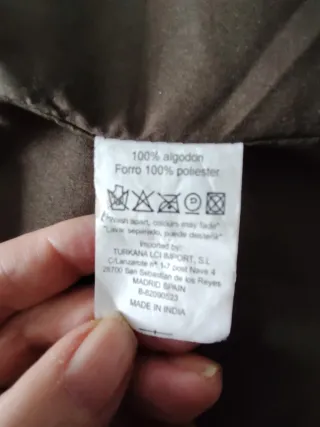 Abrigo Terciopelo Natura Bordado Talla L