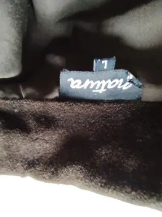 Abrigo Terciopelo Natura Bordado Talla L