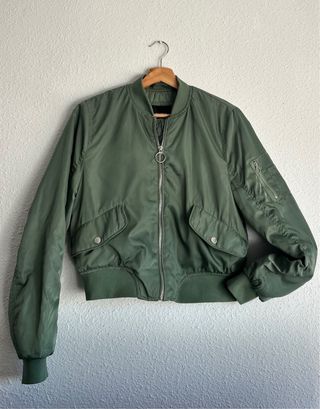 Chaqueta bomber verde