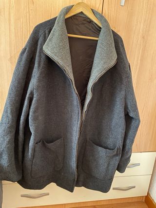 Abrigo de paño Adolfo Dominguez Gris
