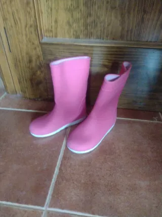 Botas de agua rosas talla 30-31