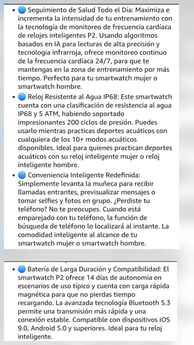 Smartwatch hombre mujer 1.85"