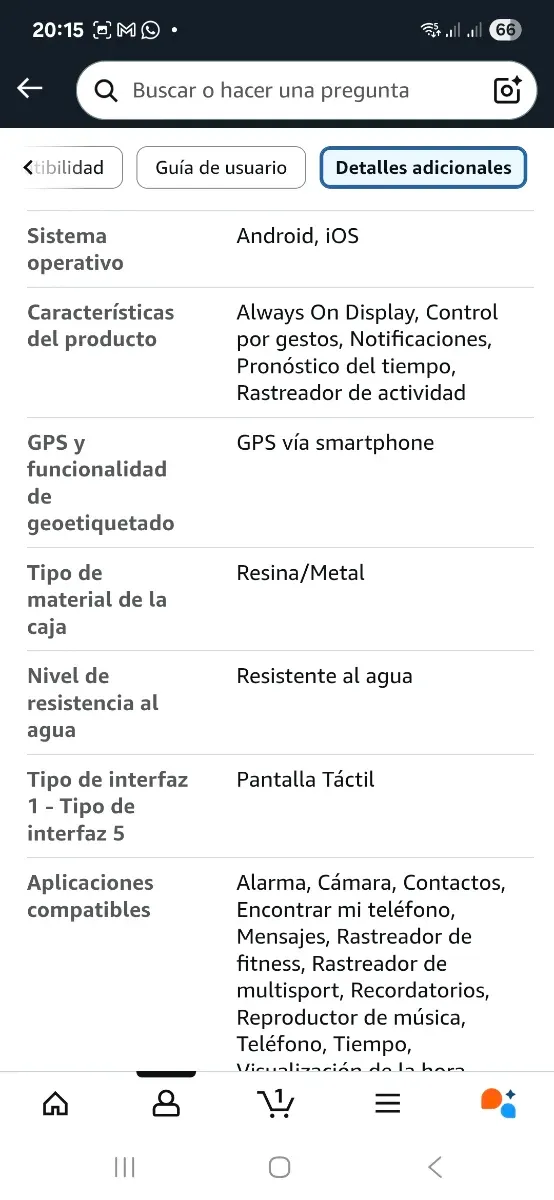 Smartwatch hombre mujer 1.85"