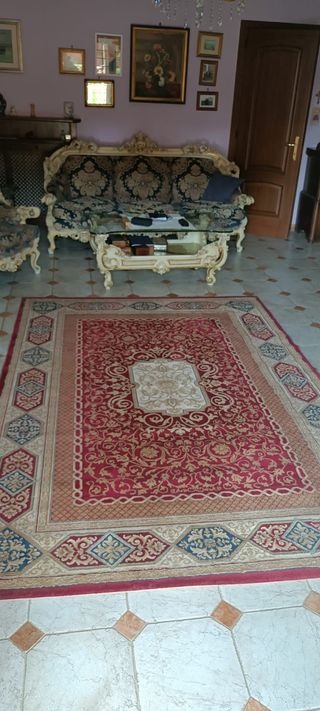 Tappeto Persiano Rosso e Oro 280x200 cm