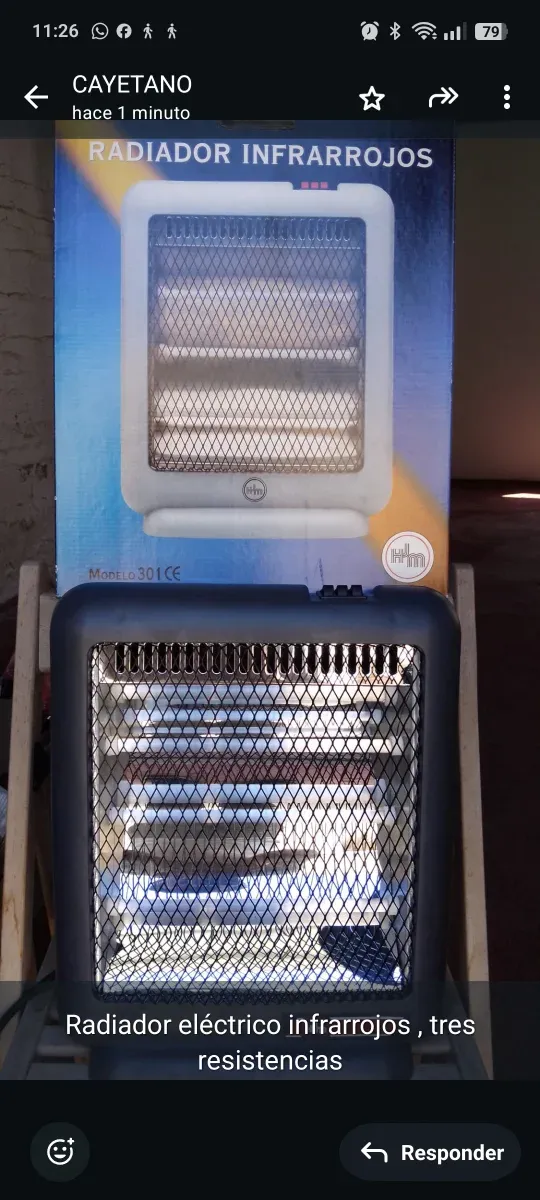 Radiador Infrarrojo Modelo 301