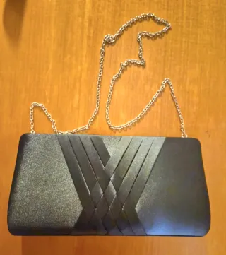 Pochette Borsa a Spalla Nera Oro