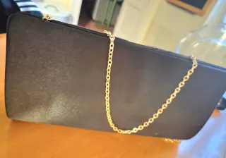 Pochette Borsa a Spalla Nera Oro