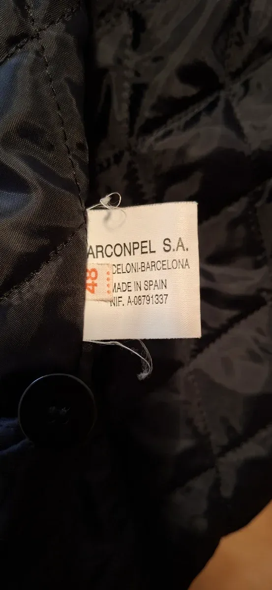 Abrigo de piel Arconpel T.48 Negro