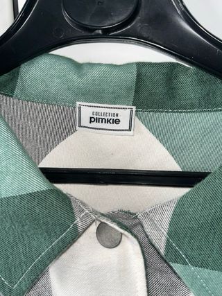 Camisa cuadros verde y blanca