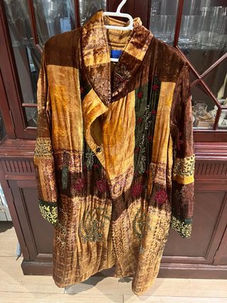 Abrigo largo vintage patchwork