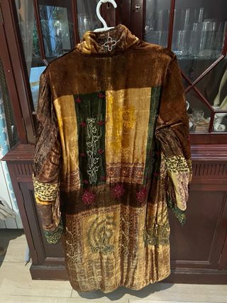 Abrigo largo vintage patchwork