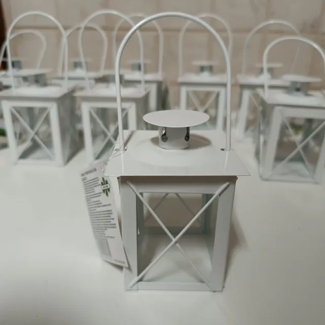 Farolillos portavelas blancos (Set de 9 )