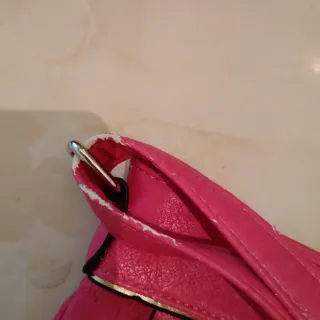 Bolso rosa y blanco nuevo + regalo