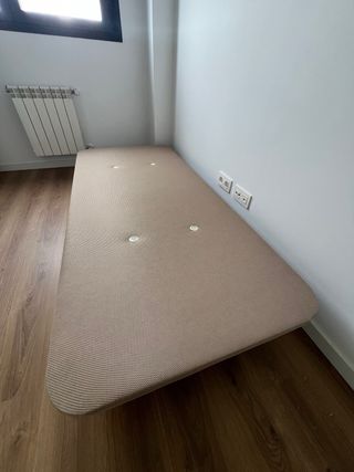 Cama Base tapizada + Colchón WELLPUR